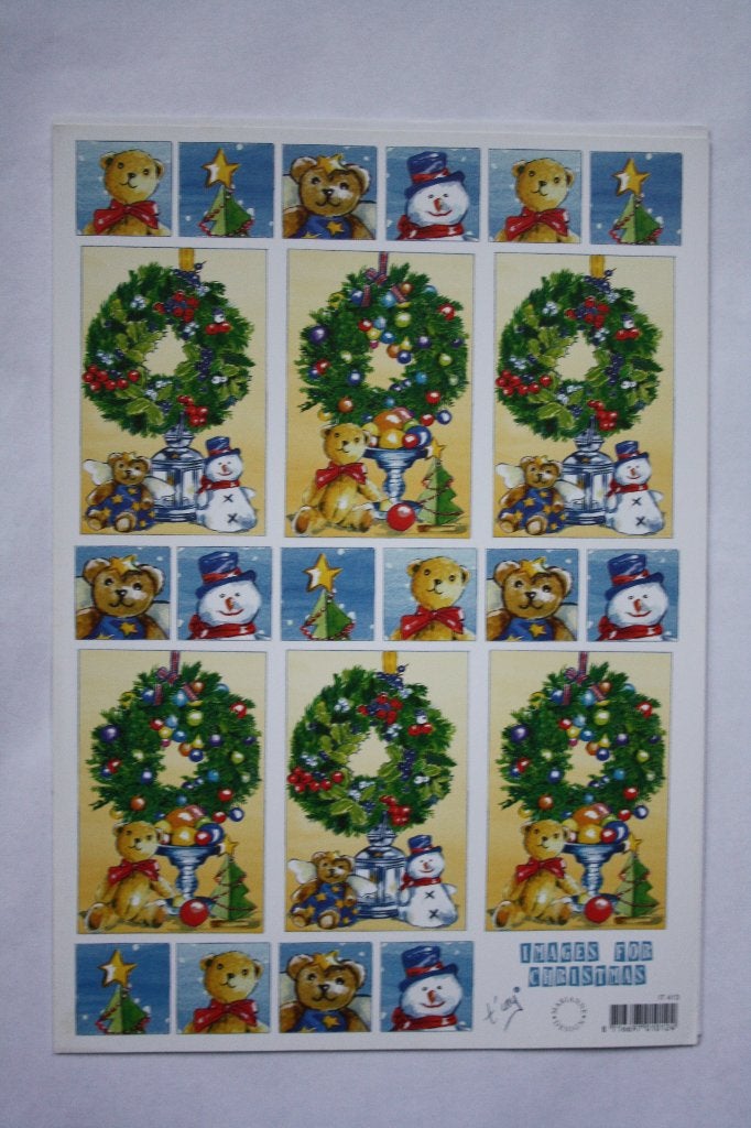 12 stuks knipvellen Images For Christmas 7242, Ophalen of Verzenden, Nieuw, Kerst, Knipvel