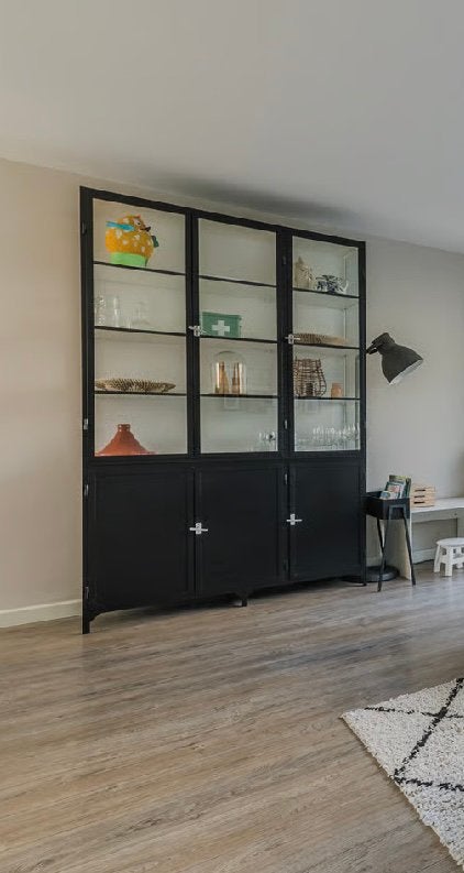 Stalen kast van old basics, Ophalen, Met deur(en), 100 tot 150 cm, 200 cm of meer