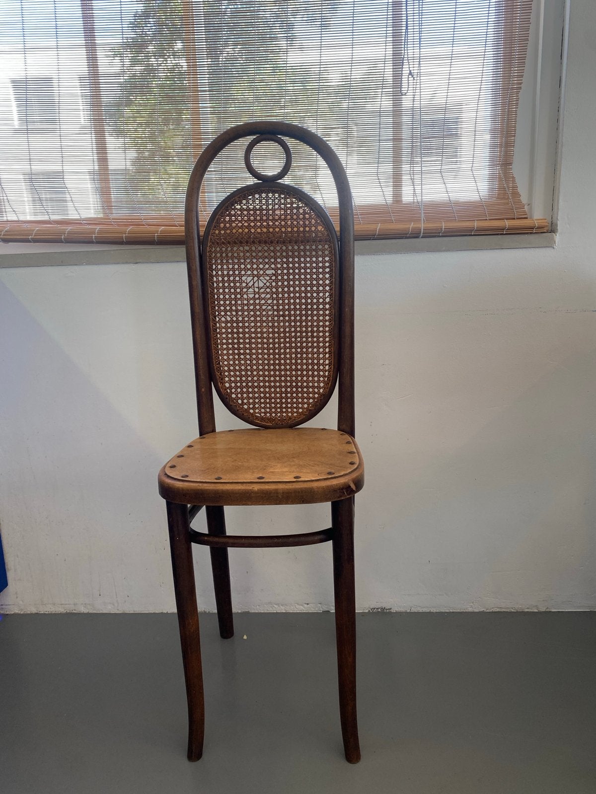Originele Thonet Wien stoel met rieten rugleuning, Ophalen