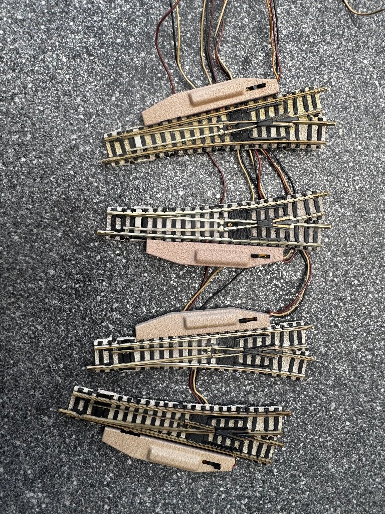 Fleischmann wissels, kruising, ontkoppelrails, stootblokken, Gebruikt, Gelijkstroom, Fleischmann, Rails