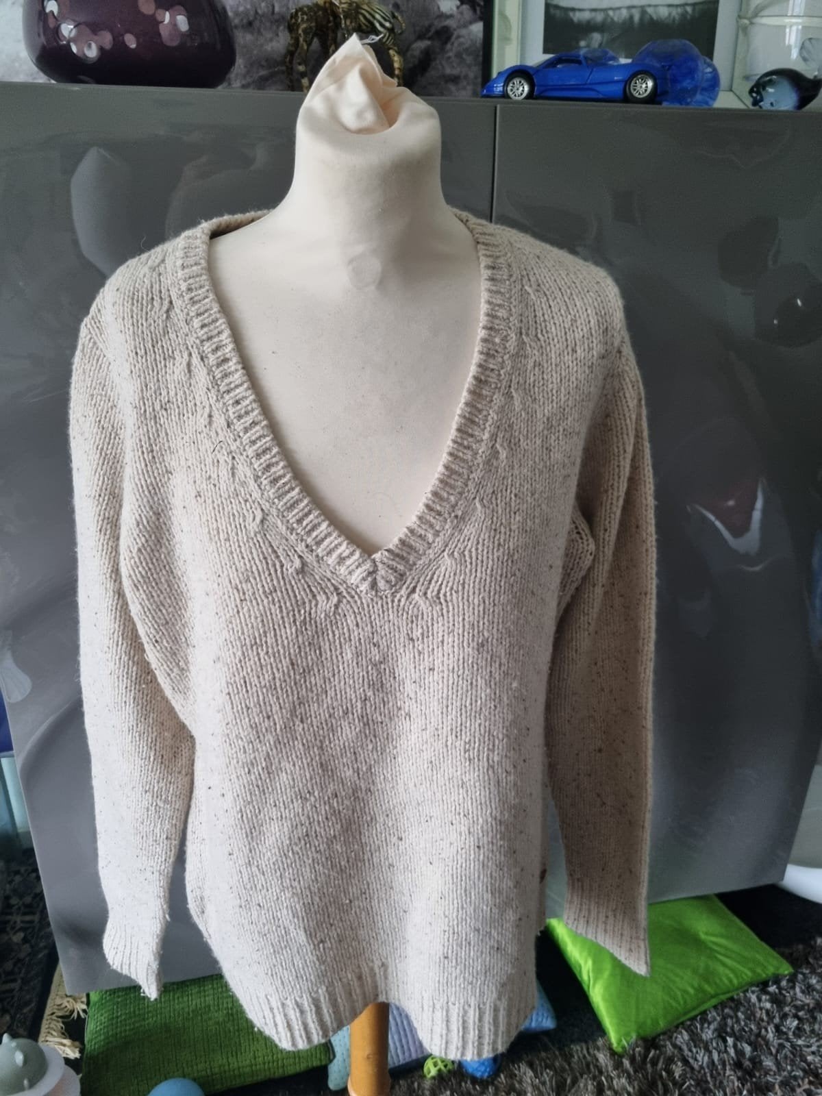 Mcgregor wollen V-hals trui, maat XL, Beige, topstaat., Kleding | Dames, Beige, Maat 46/48 (XL) of groter, Ophalen of Verzenden
