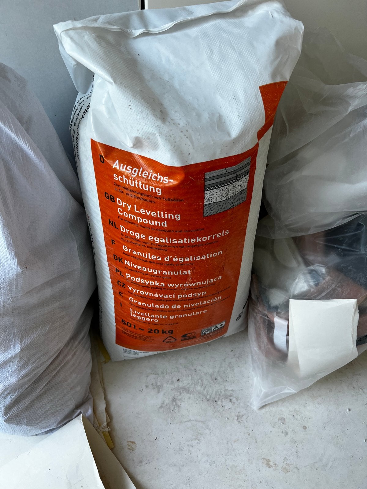 Droge egalisatiekorrels 20 kg (2stuks), Minder dan 10 cm, Overige materialen, Overige typen, Nieuw