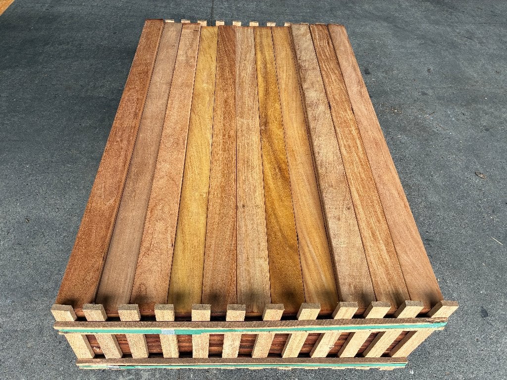 vlonderplanken-planken-schutting-Hardhout-Garapa-16x90mm, Ophalen, Planken, Nieuw, Hardhout