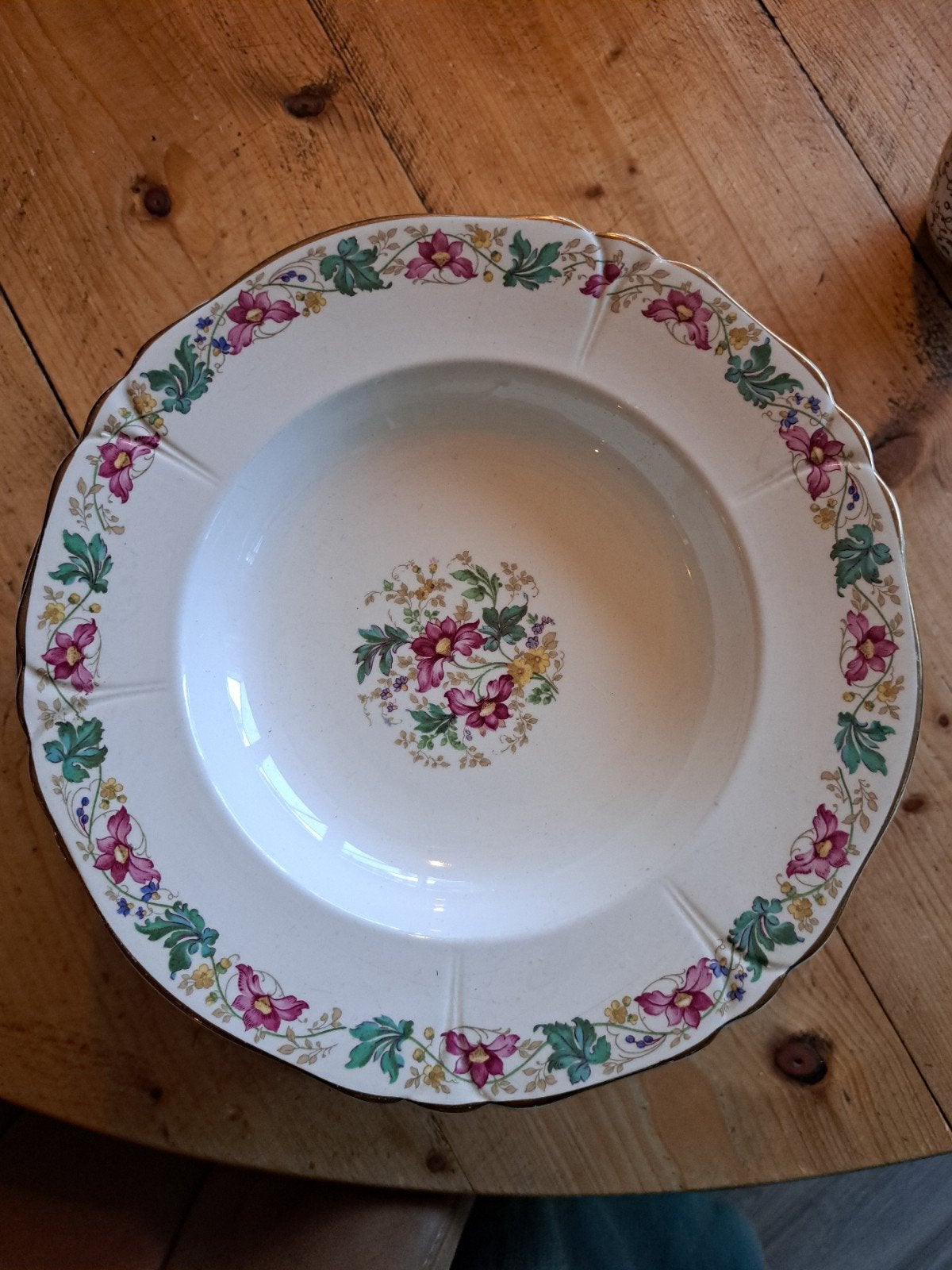 Antieke Mosa Maastricht 12 Soepbordem met Bloemmotief, Antiek en Kunst, Ophalen of Verzenden