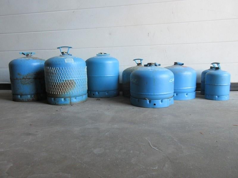 Gasfles Campingaz, diverse modellen, leeg, Ophalen, Gebruikt