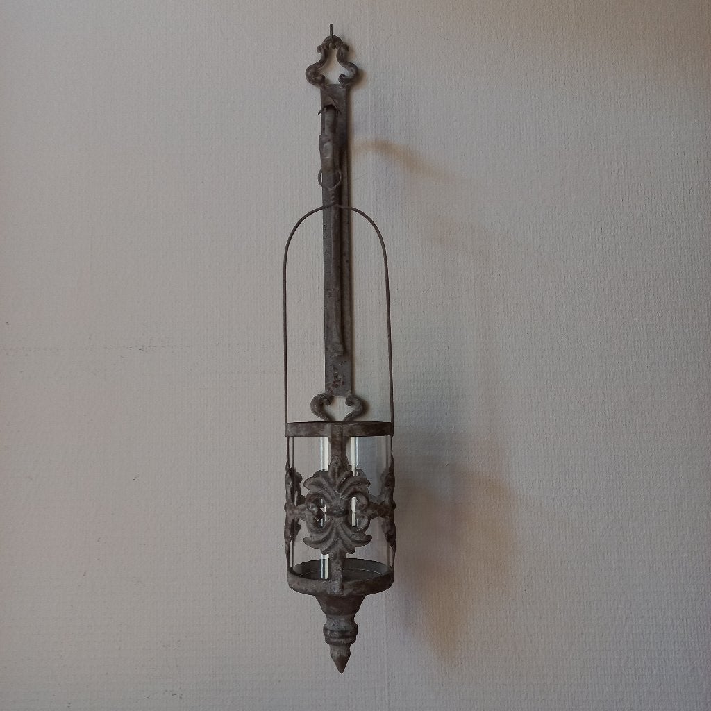prachtig ijzeren WINDLICHT aan HAAK, Huis en Inrichting, Woonaccessoires | Kandelaars en Kaarsen, Windlicht, 65 cm, Nieuw, Ophalen of Verzenden