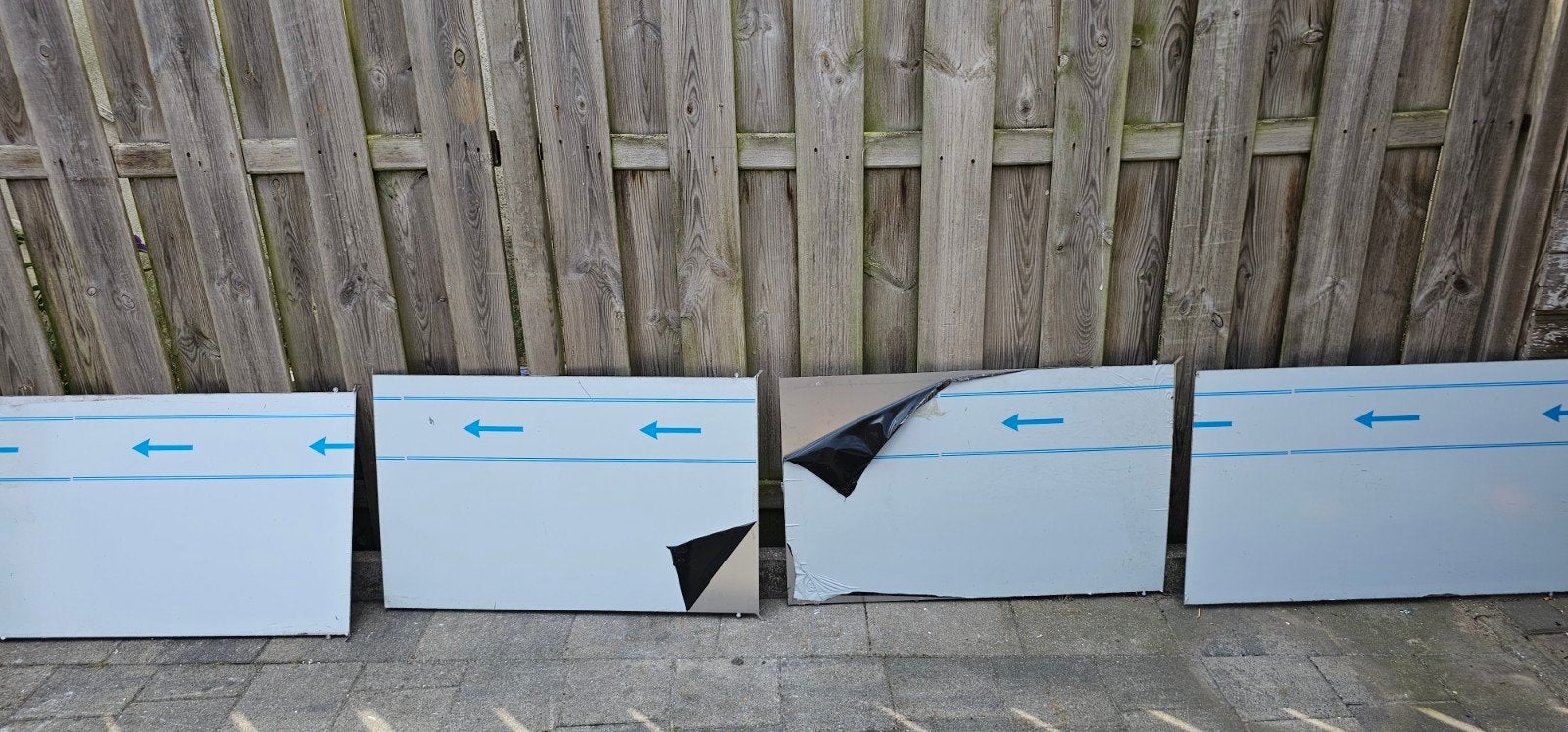 4x RVS platen, 78x50cm, met beschermfolie, Doe-het-zelf en Verbouw, Metalen, Ophalen, Nieuw