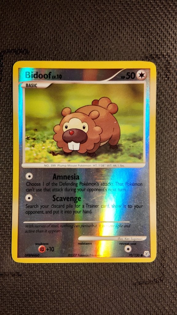 Bidoof 70 Diamond & Pearl | Pokemon kaart, Ophalen, Zo goed als nieuw, Losse kaart, Foil
