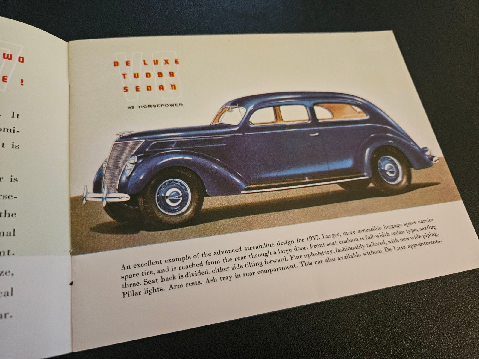 Brochure Ford V-8 Cars 1937 USA Reprint, Ophalen of Verzenden, Zo goed als nieuw, Ford