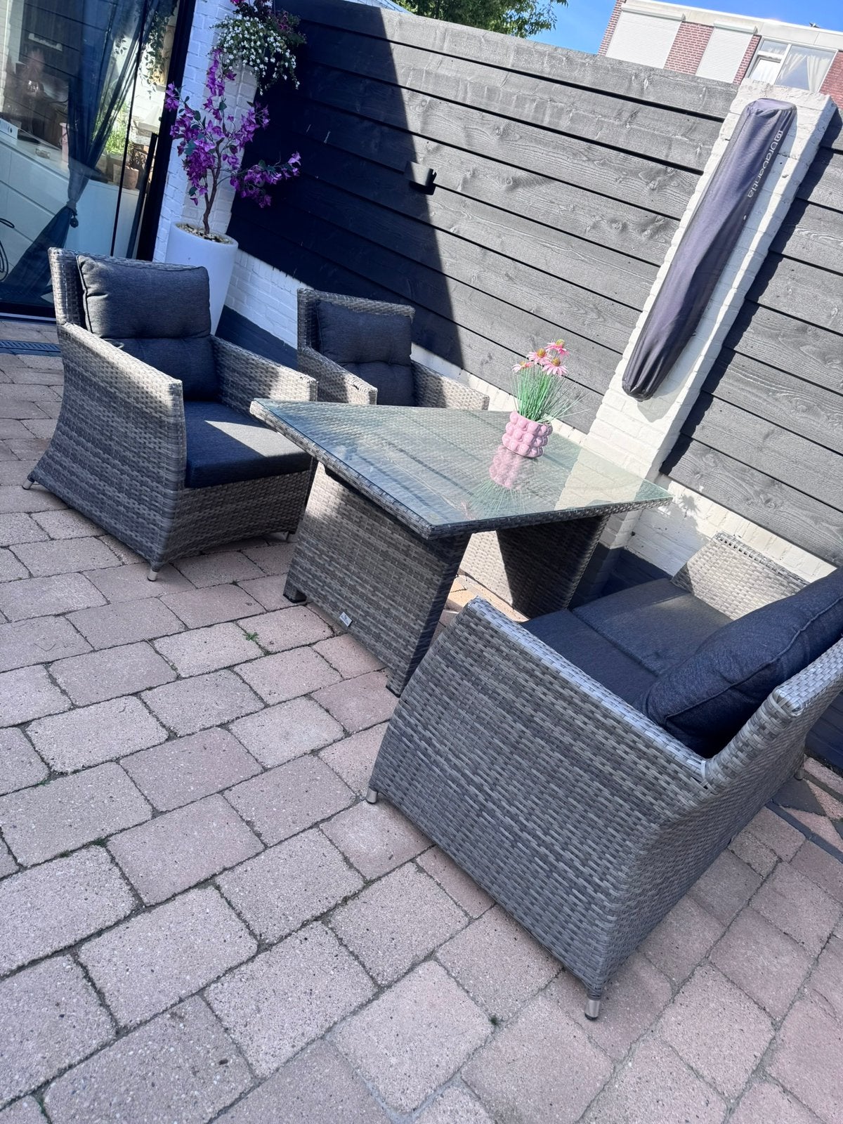 Loungeset bois le duc gebruikt, Ophalen, Gebruikt, Wicker, 5 zitplaatsen