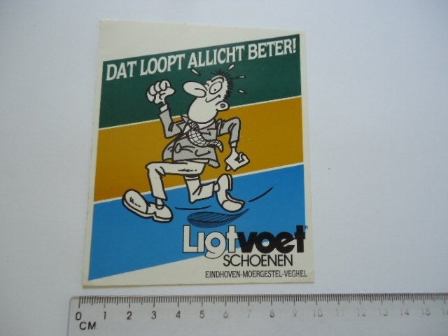 sticker LIGTVOET schoen strip moergestel veghel eindhoven, Verzenden, Zo goed als nieuw
