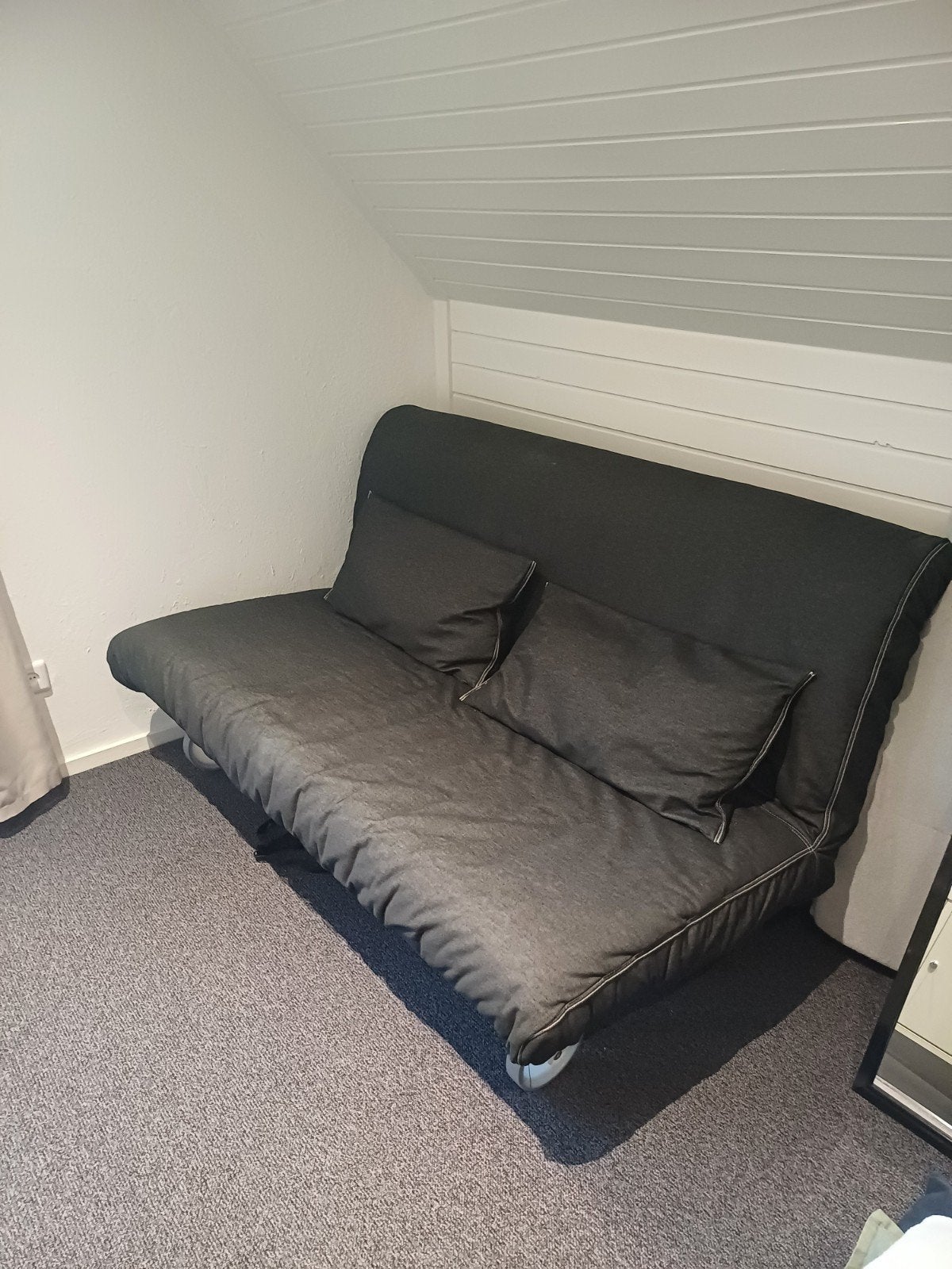 Ikea ps denim LUXE slaapbank Havet antraciet denim, Ophalen, Zo goed als nieuw, Tweepersoons, 200 cm