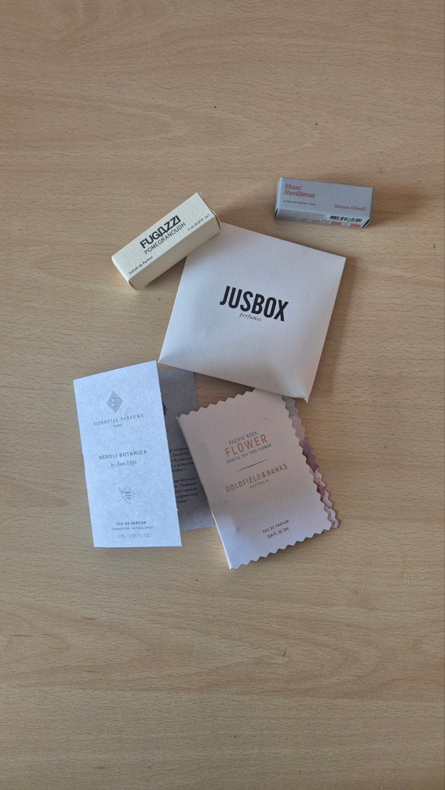 Parfum samples: Essential Parfums, Jusbox, Goldfield & Banks, Ophalen of Verzenden, Nieuw
