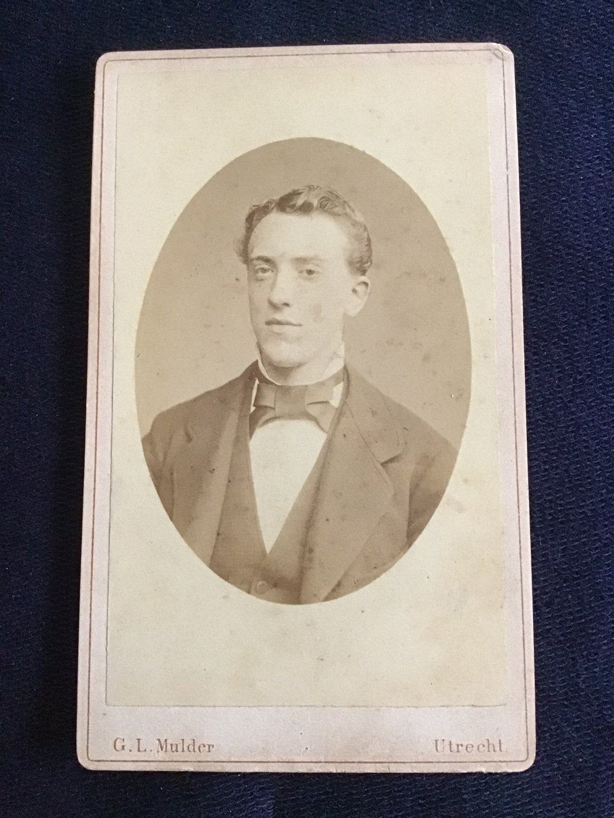 CDV, Jongeman, G.L. MULDER, UTRECHT, Carte de Visite 3, Verzenden, Voor 1940, Gebruikt, Foto
