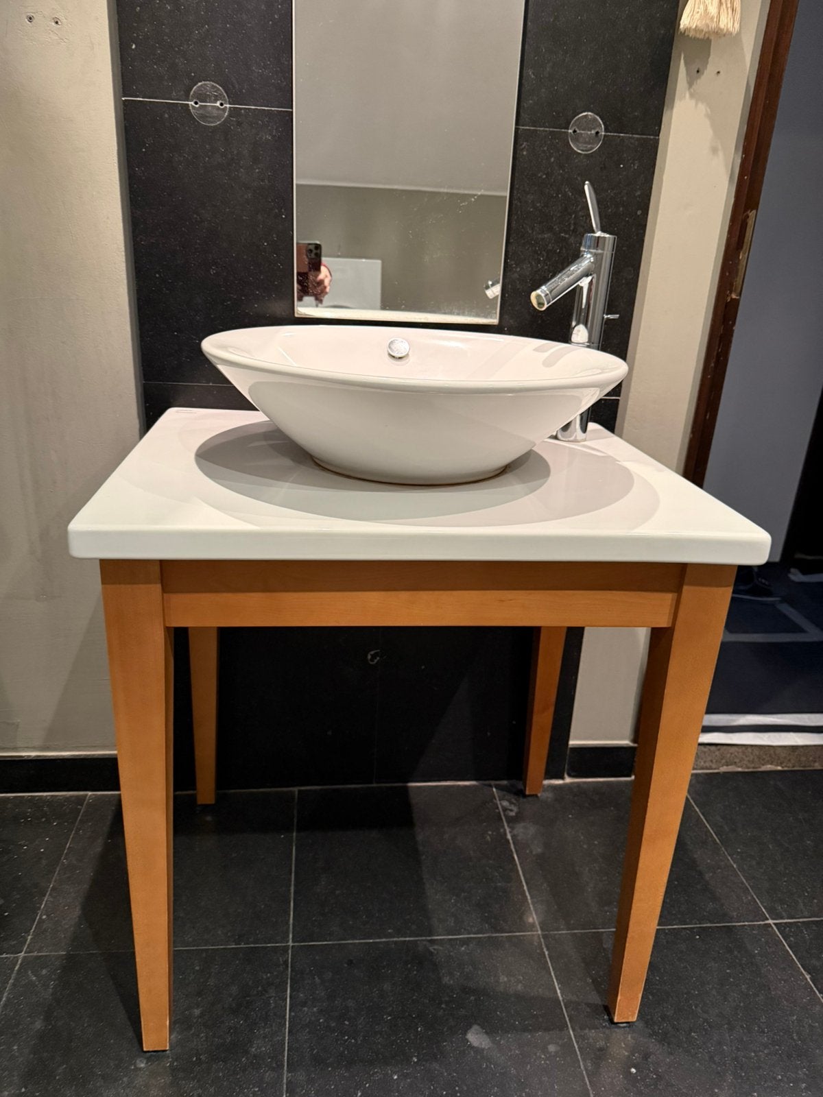 Duravit By Philip Starck Badmeubel porseleinen kom+Axorkraan, Ophalen, Gebruikt, 50 tot 100 cm, Minder dan 100 cm