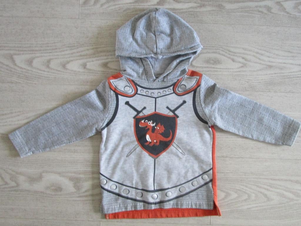 Ridder Hoodie met Draak Print – Grijs/Oranje, Maat 104, Gebruikt, Palomino (C&A), Trui of Vest, Ophalen of Verzenden