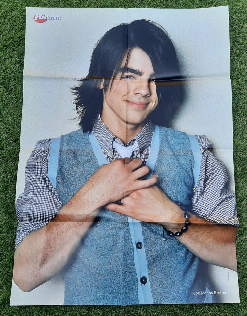 Grote Poster Hitkrant 2008 Joe Jonas / Milo Ventimiglia, Ophalen of Verzenden, Gebruikt, A1 t/m A3, Muziek