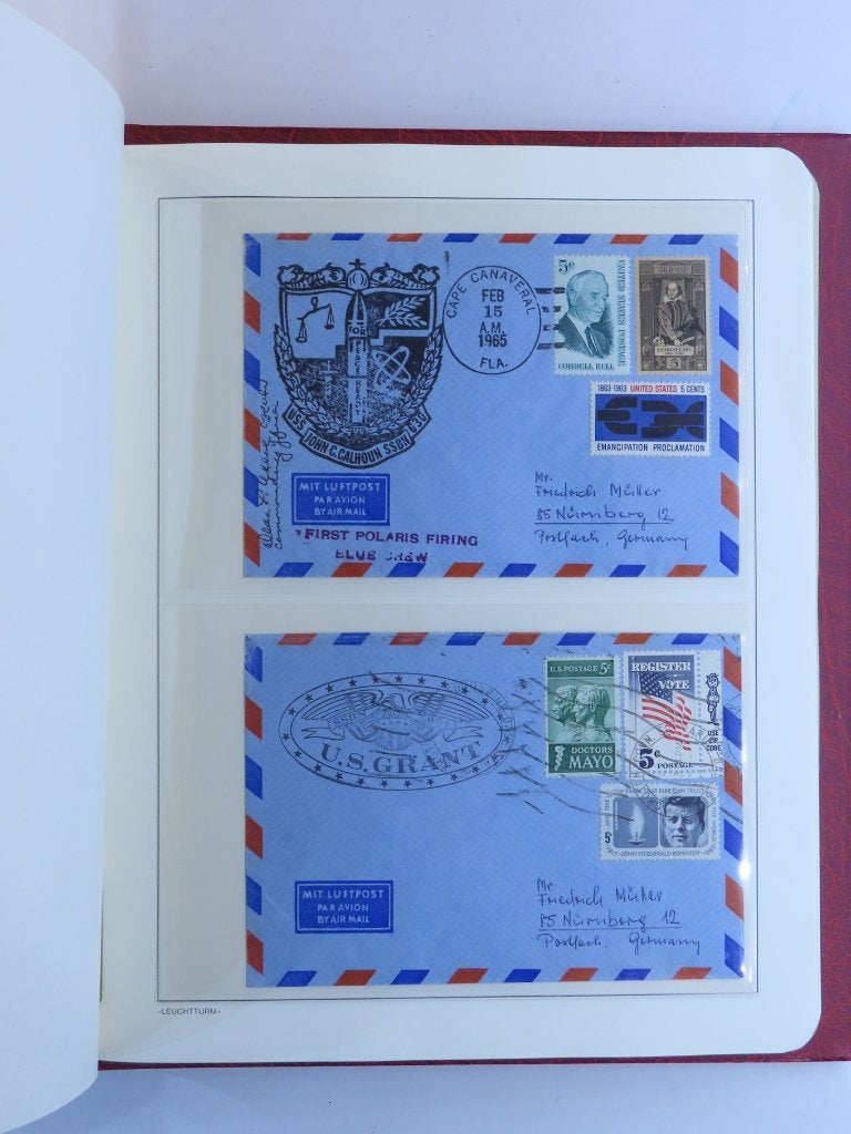 USA in LEUCHTTURM - zegels/covers etc. - (E792) - 2/2 -, Ophalen of Verzenden, Buitenland