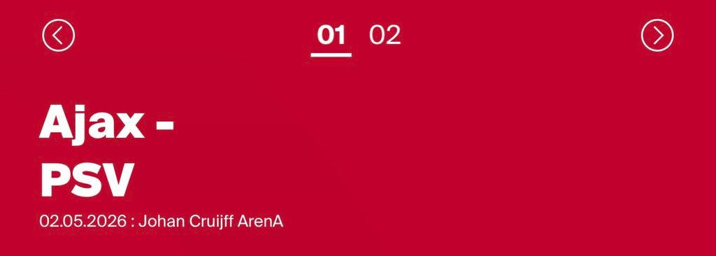 Ajax - Psv twee kaarten, Twee personen, November