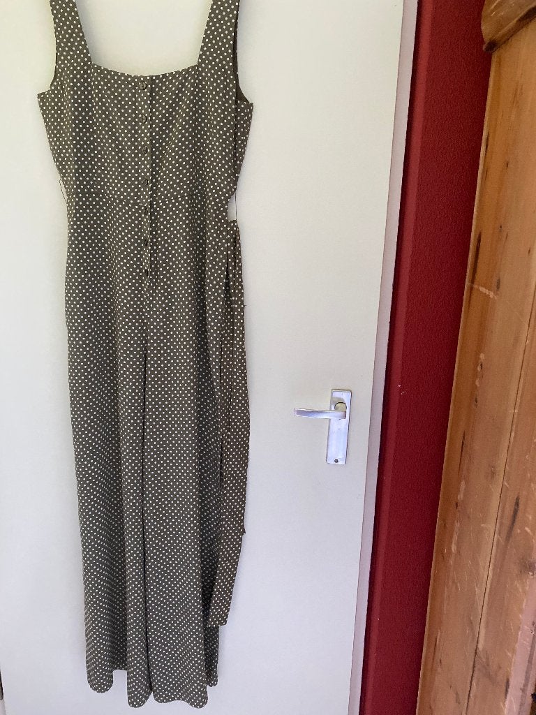Jumpsuit ecru kaki S/M, Kleding | Dames, Ophalen of Verzenden, Nieuw, Maat 38/40 (M), Groen