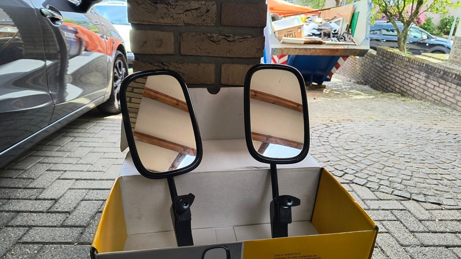 Caravan spiegels voor BMW, Ophalen