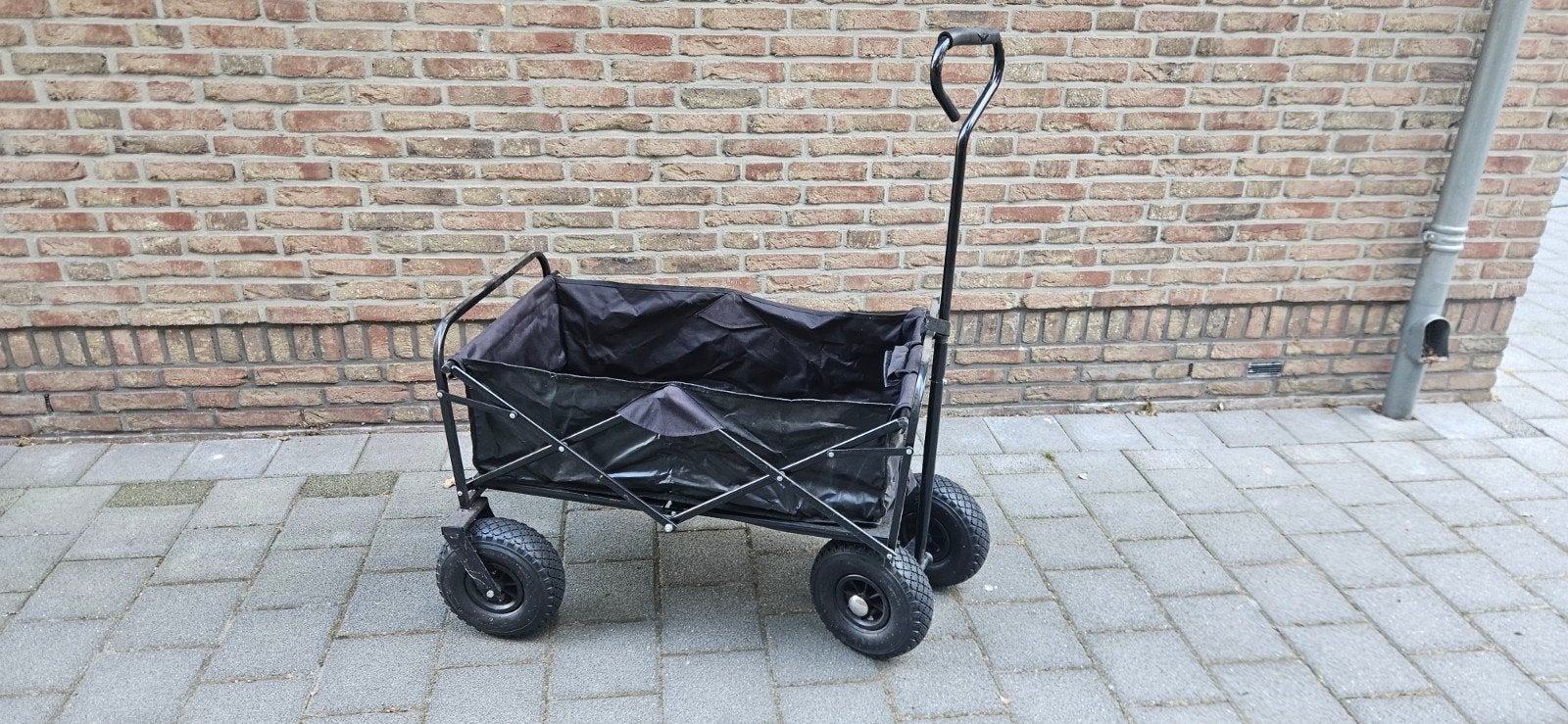 Robuuste Opvouwbare Bolderkar met Luchtbanden, Ophalen