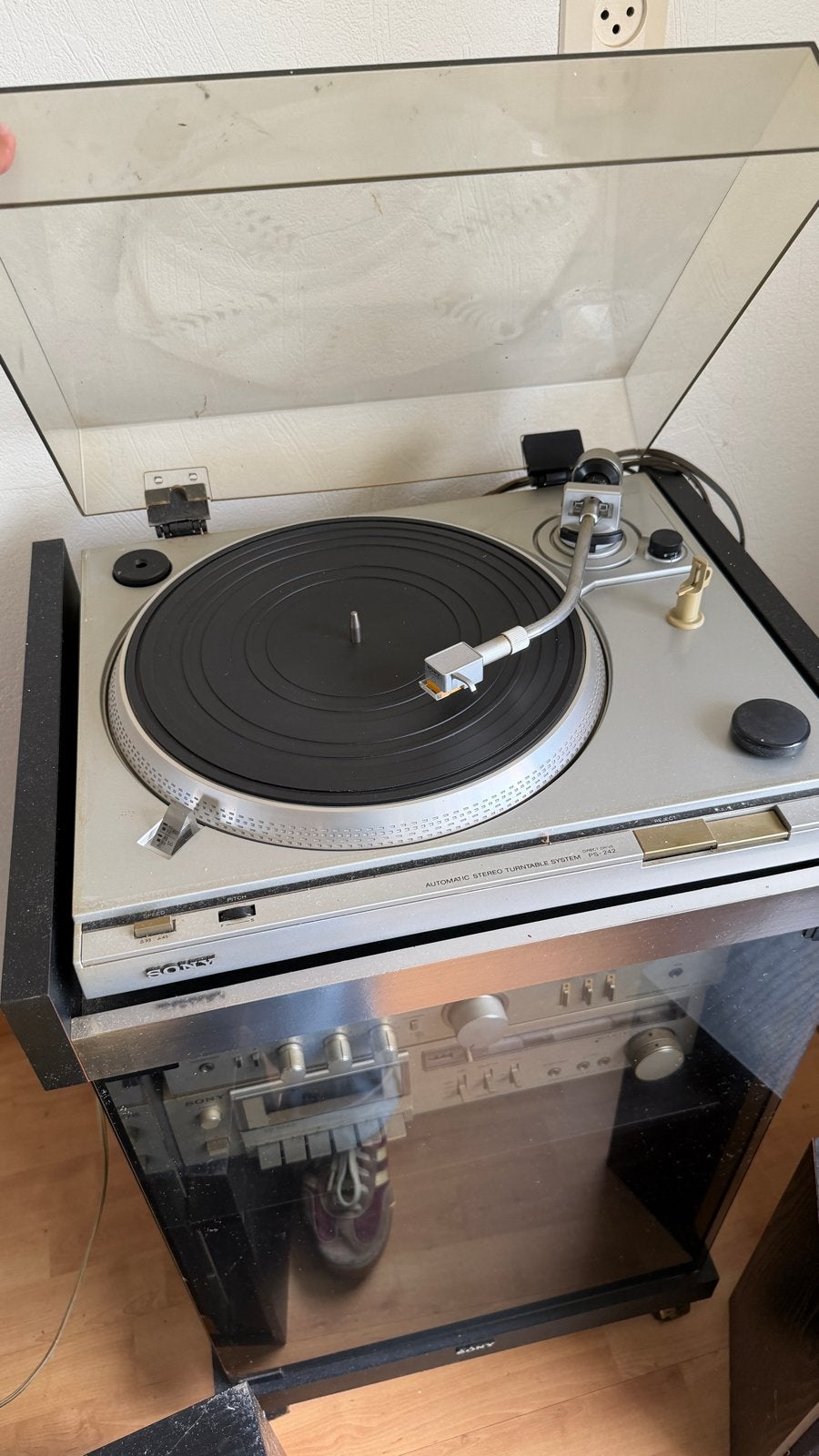 Sony PS-242 Platenspeler - Automatisch Stereo Draaitafel, Ophalen, Automatisch, Zo goed als nieuw, Platenspeler