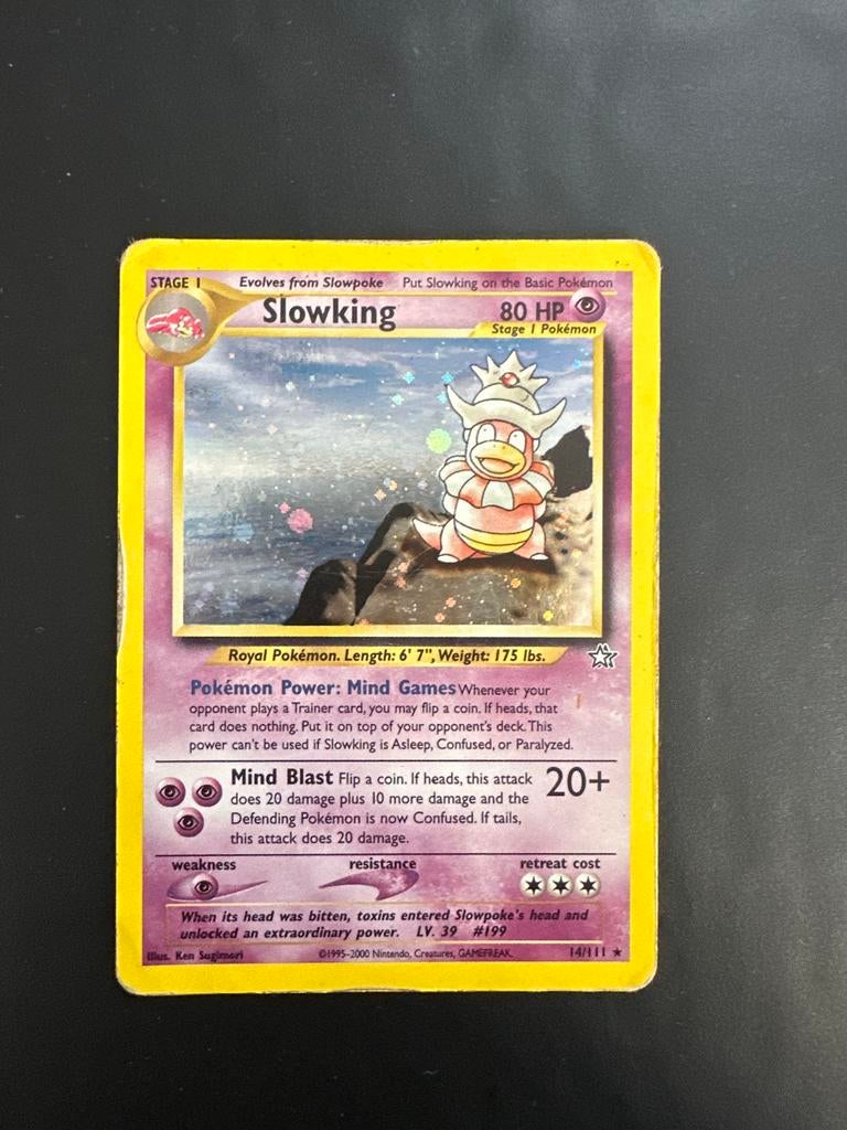 Pokémon Kaart: Slowking 14/111 Neo Genesis (Engels), Ophalen of Verzenden, Gebruikt, Losse kaart