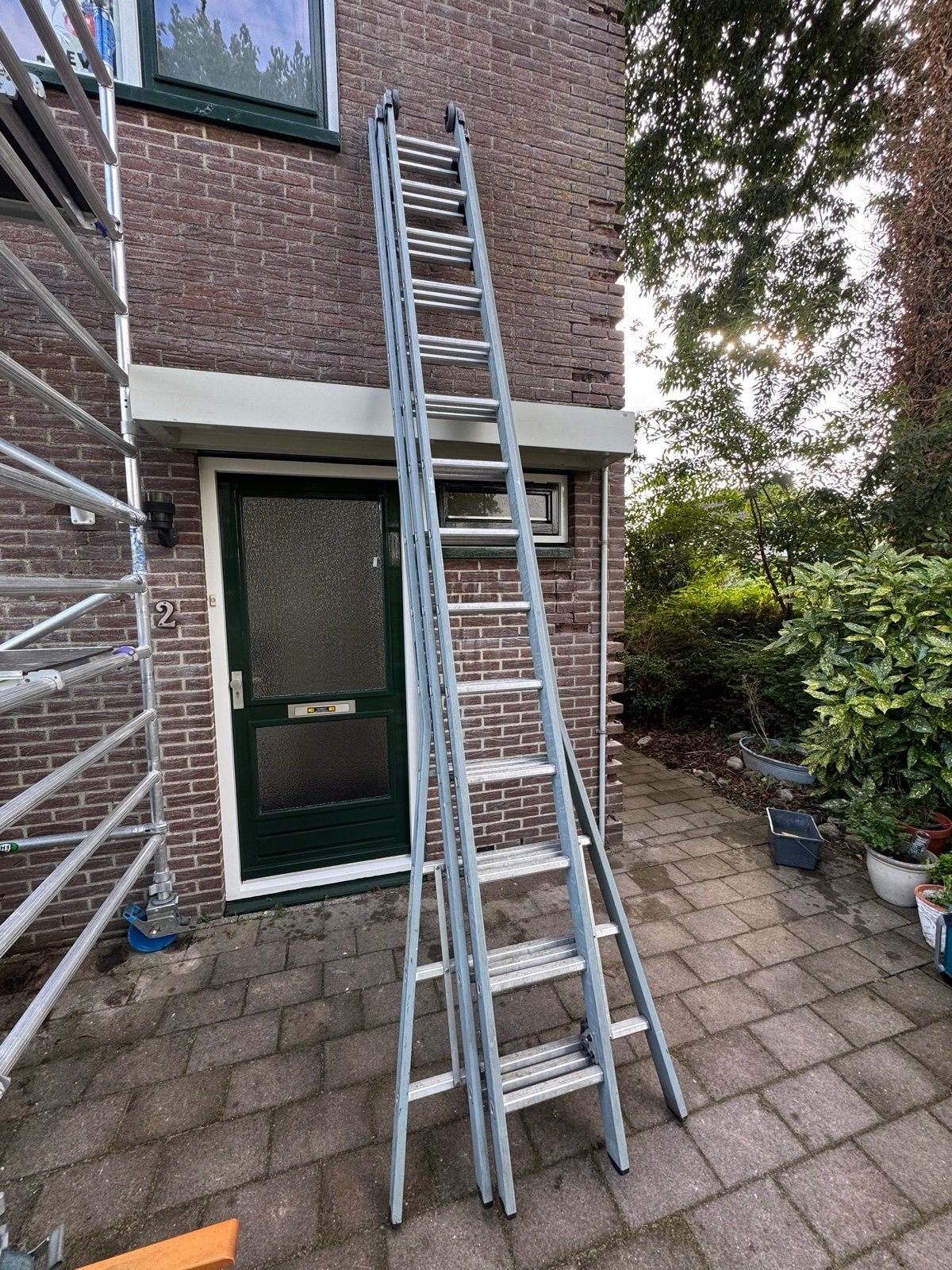 Dirks Opsteekladder 3x12 sporten, Ophalen, Gebruikt, Ladder, Opvouwbaar of Inschuifbaar