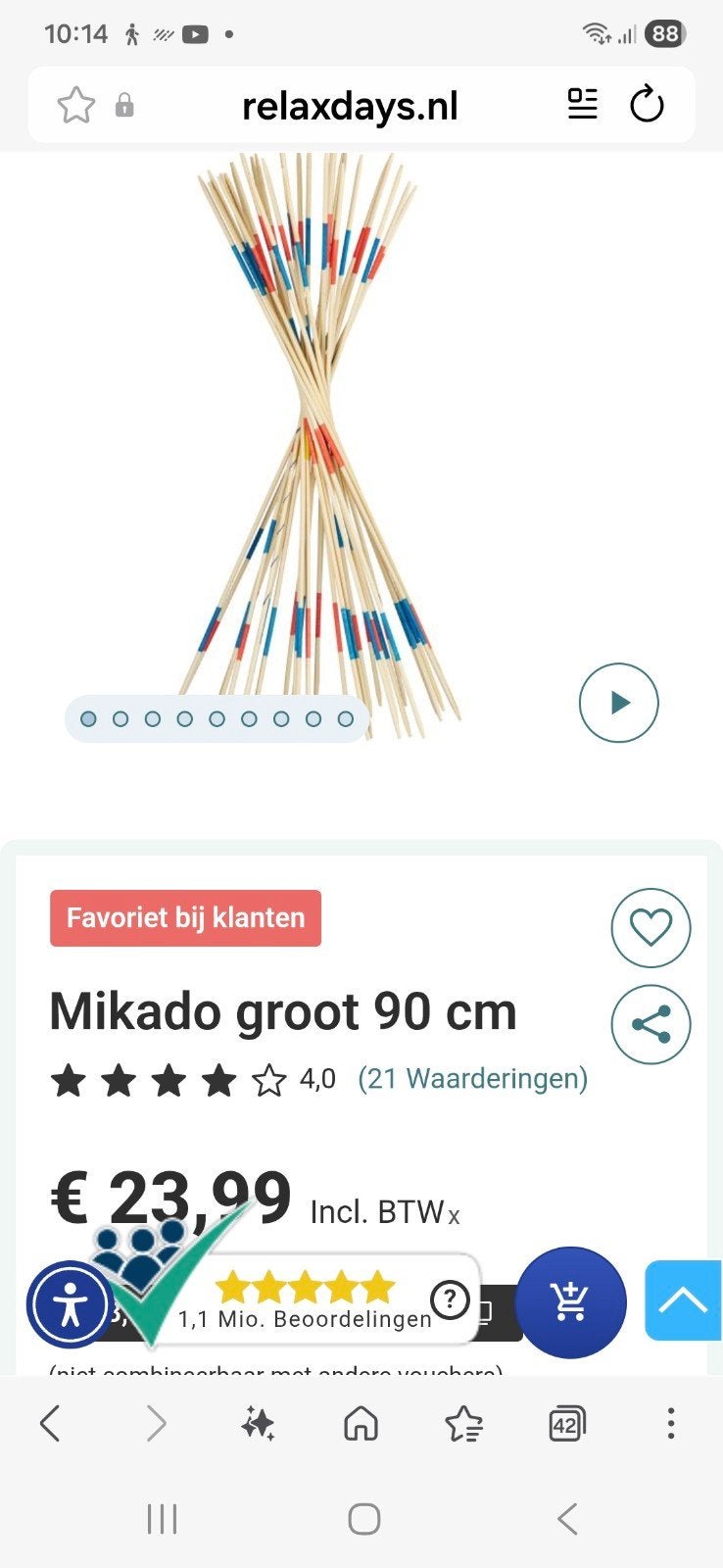 mikado groot, Ophalen of Verzenden