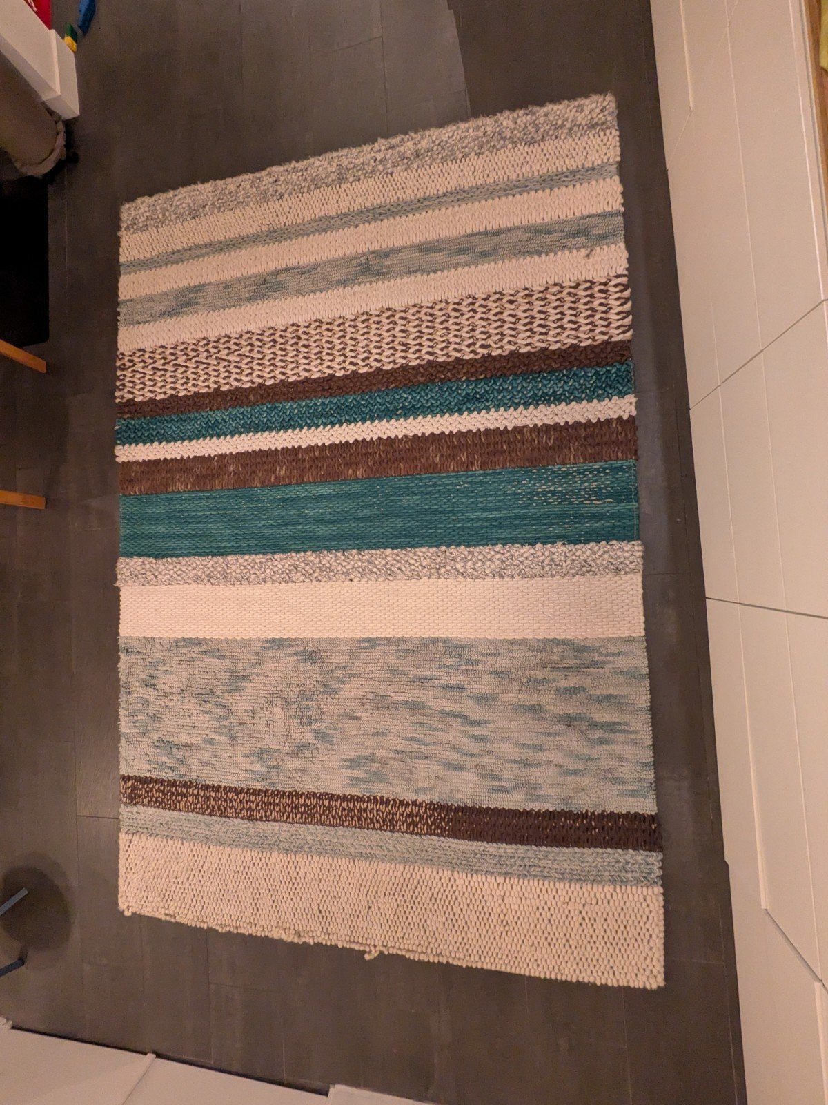 Wol vloerkleed met strepen, Ophalen, Gebruikt, 200 cm of meer, 200 cm of meer