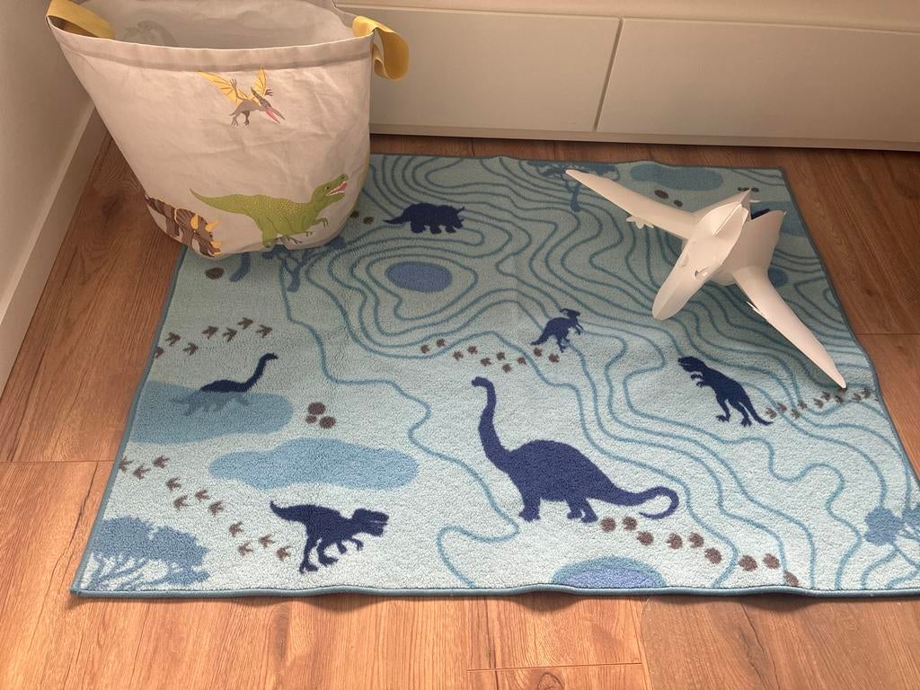 Dinosaurus kinderkamer decoratie: lamp, kleed & opbergzak, Kinderen en Baby's, Kinderkamer | Inrichting en Decoratie, Ophalen