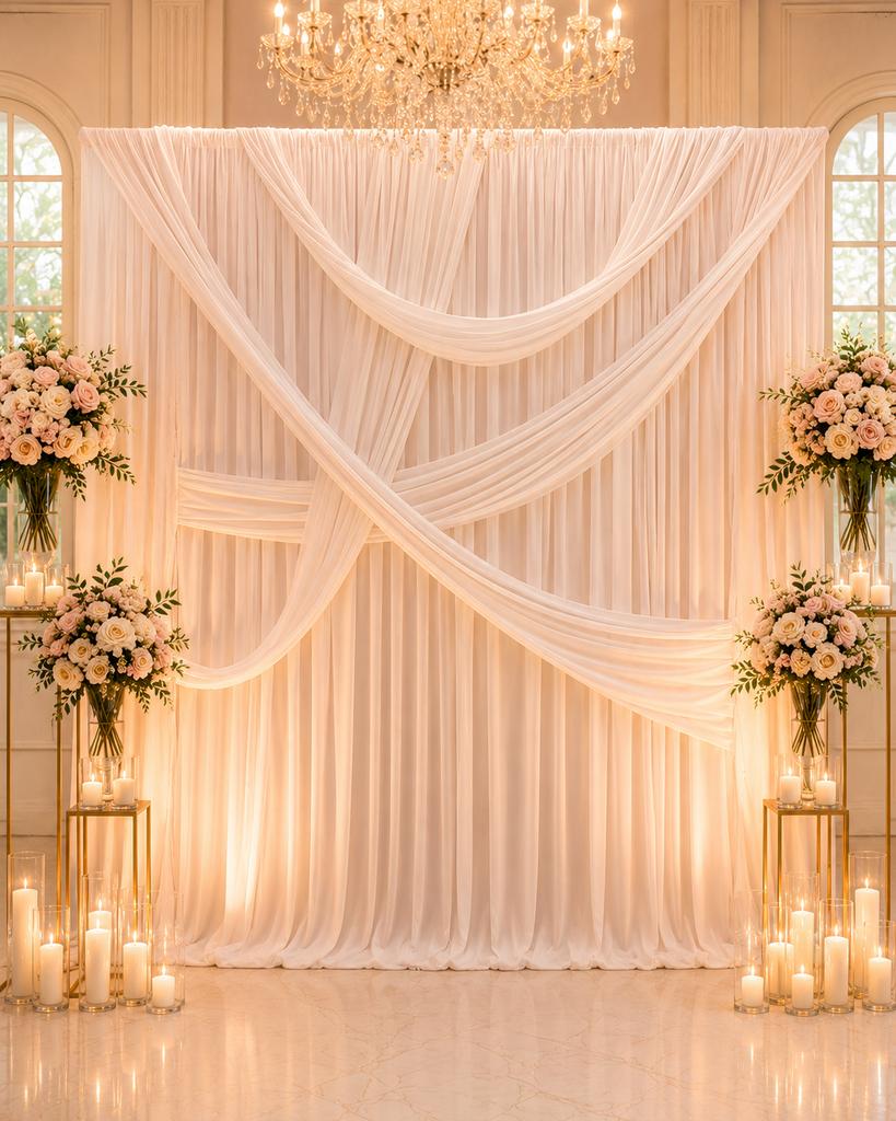 Luxe Backdrop Verhuur | Bruiloft • Verloving • Feest • Henna, Hobby en Vrije tijd, Feestartikelen | Verhuur, Ophalen, Nieuw, Geboorte of Huwelijk