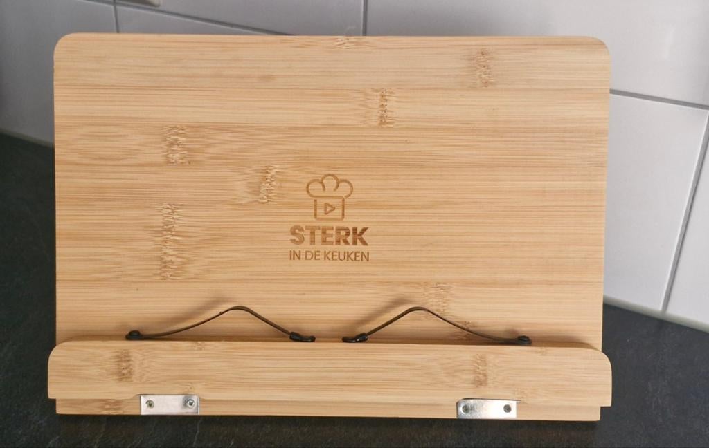 Stevig kookboek standaard van bamboe, Ophalen of Verzenden, Nieuw
