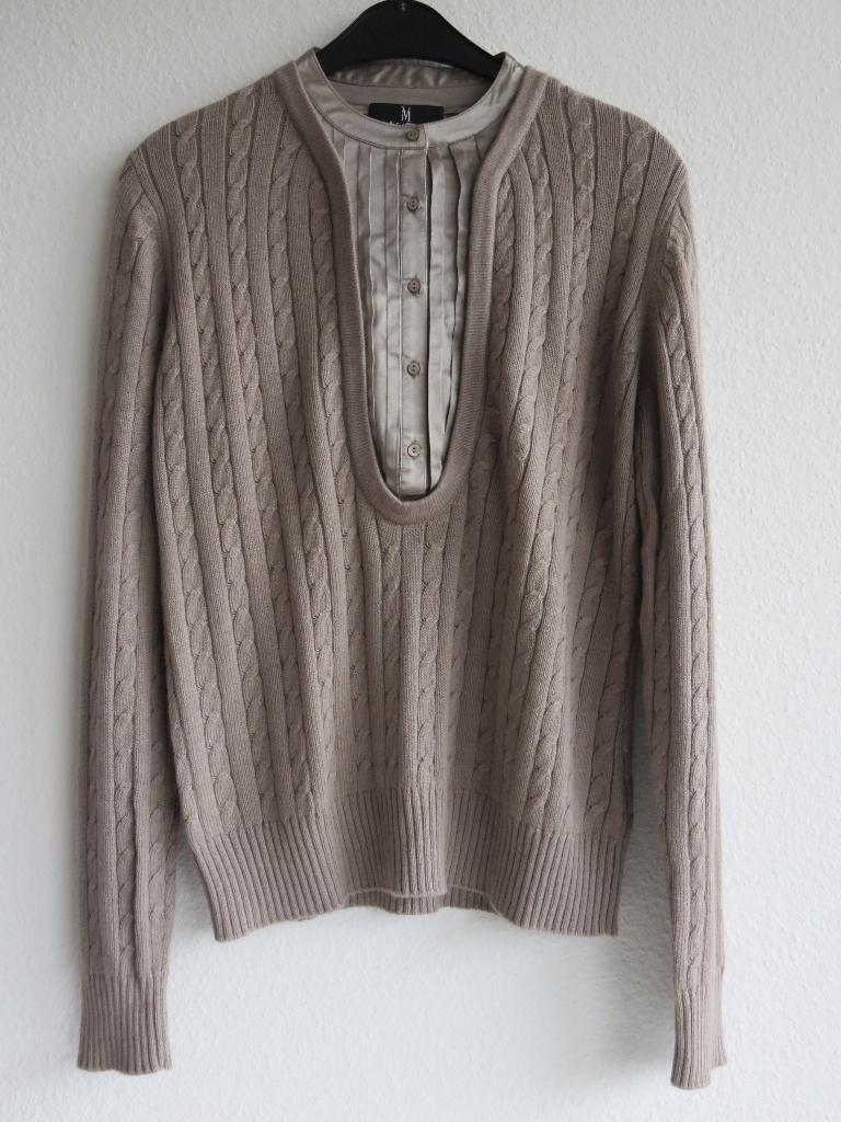 Mart Visser luxe beige trui 2in1 look met zijde en angora M, Maat 38/40 (M), Mart Visser, Beige, Ophalen of Verzenden