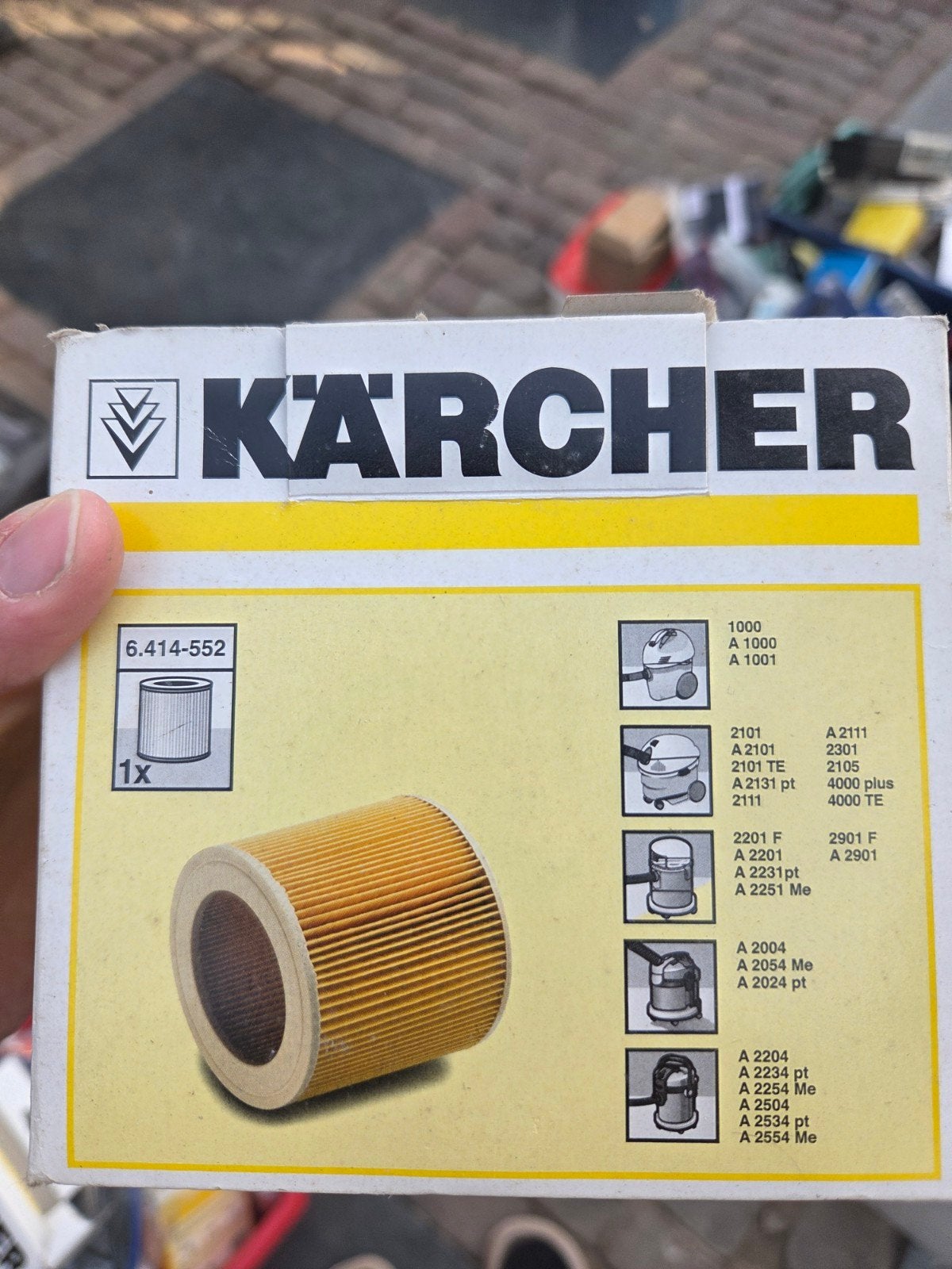 Kärcher Filterpatroon 6.414-552 voor Nat- en Droogzuigers, Ophalen of Verzenden