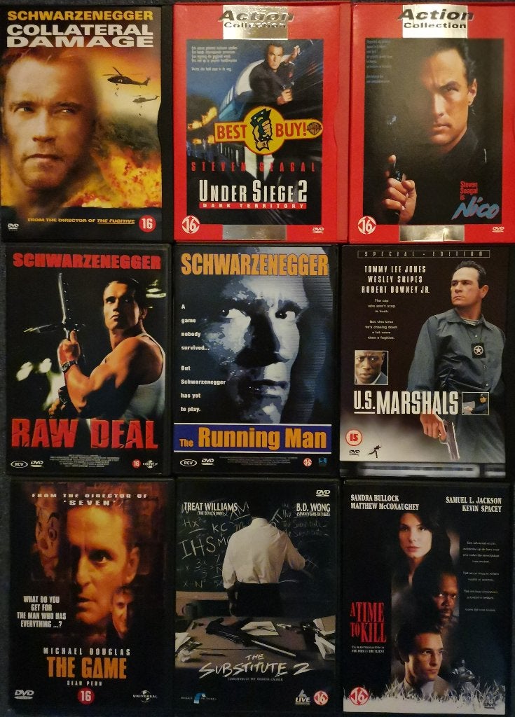 Actie/Thriller DVD pakket (9stuks), Cd's en Dvd's, Vanaf 16 jaar, Ophalen of Verzenden, Zo goed als nieuw, Actiethriller