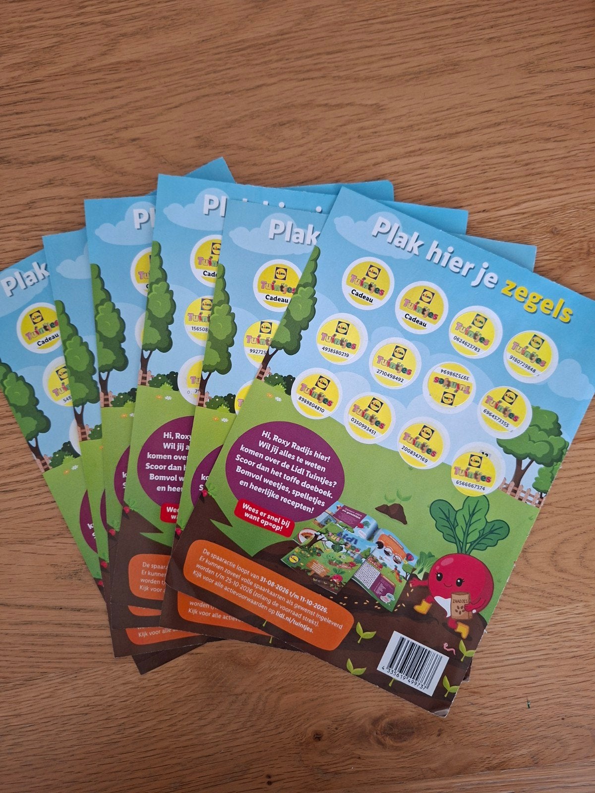 Lidl  tuintjes zegels 6 kaarten  GRATIS, Lidl, Ophalen of Verzenden