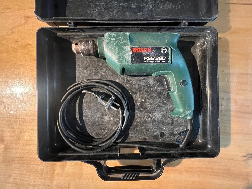BOSCH boormachine  psb 380, Gebruikt, Ophalen of Verzenden, Klopboormechanisme, Kolomboormachine