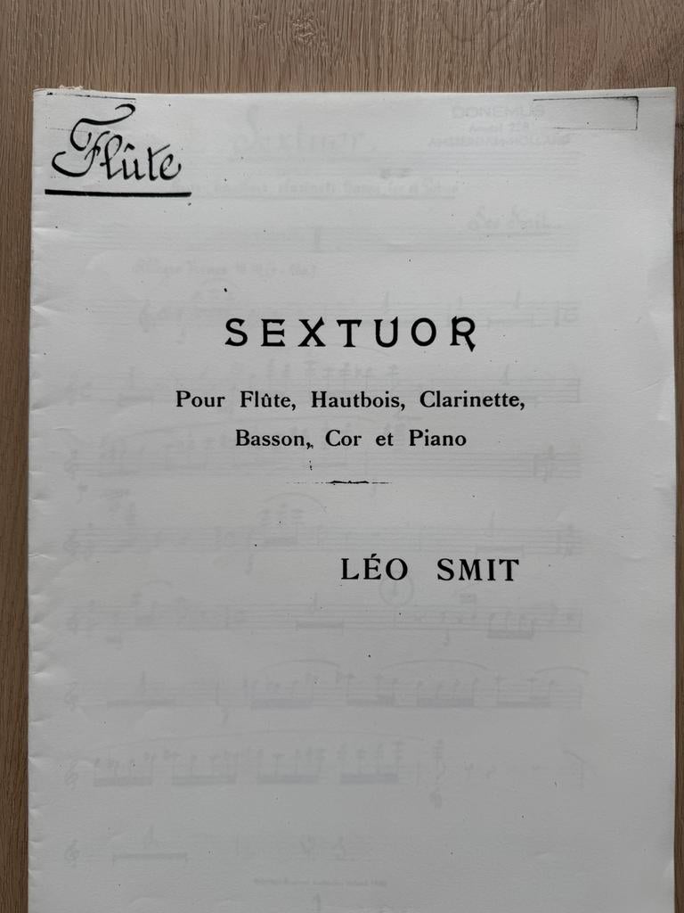 Sextet voor blaaskwintet en piano, Klarinet, Klassiek, Overige soorten, Ophalen of Verzenden