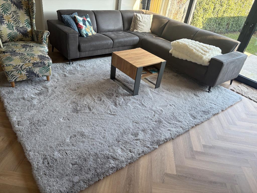 Fluffy Vloerkleed – Comfy Deluxe Light Grey (230x330 cm), Ophalen, 200 cm of meer, Grijs, Rechthoekig