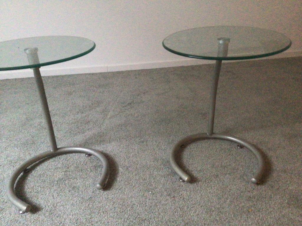 Glazen bijzettafeltjes, Minder dan 55 cm, Rond, Ophalen, 45 tot 60 cm