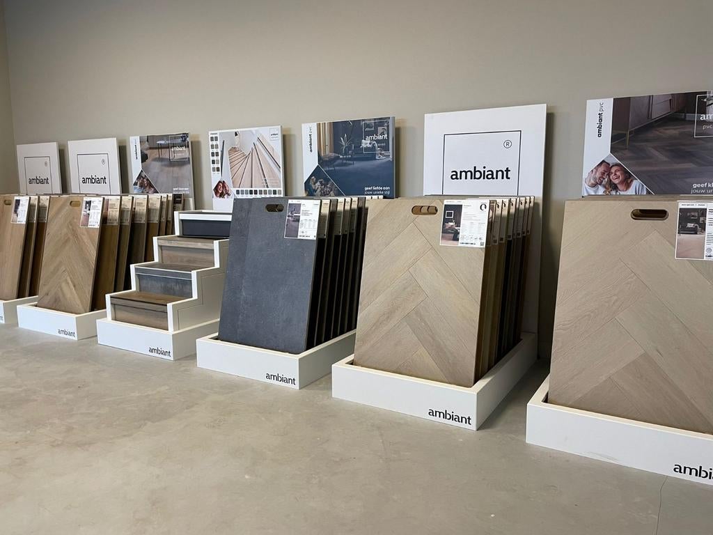 Pvc vloer/pvc visgraat/ambiant/belakos/gelasta/spigato beige, Kunststof, 50 tot 150 cm, Nieuw, Ophalen of Verzenden