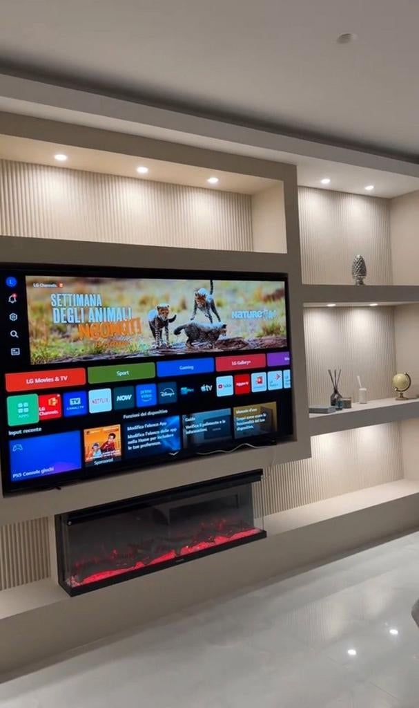 Cinewall koof stukadoor tegelzetter, Huis en Inrichting, Haarden, Ophalen of Verzenden, Vrijstaande haard, Elektrische haard