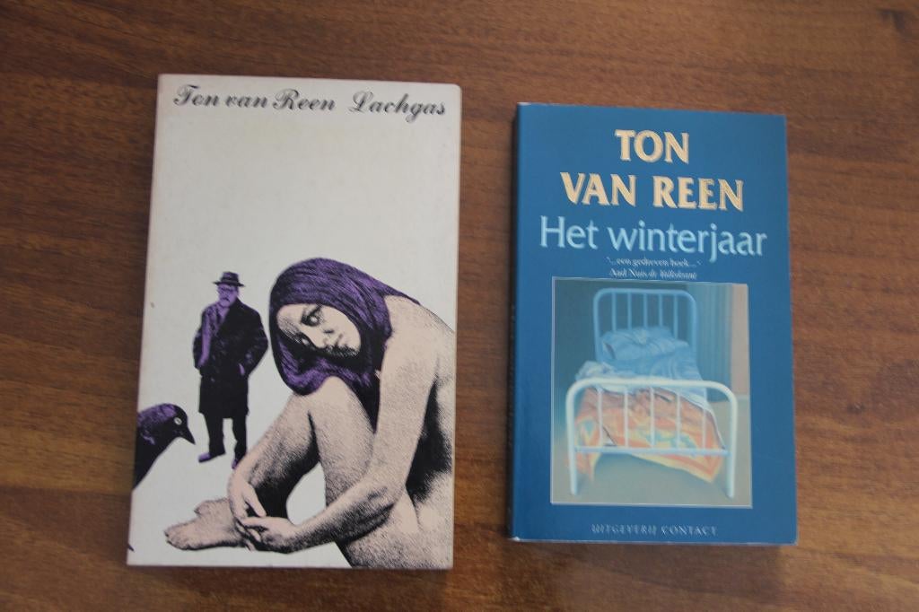 2x Ton van Reen - Lachgas / Het winterjaar, Boeken, Literatuur, Gelezen, Nederland, Ophalen of Verzenden