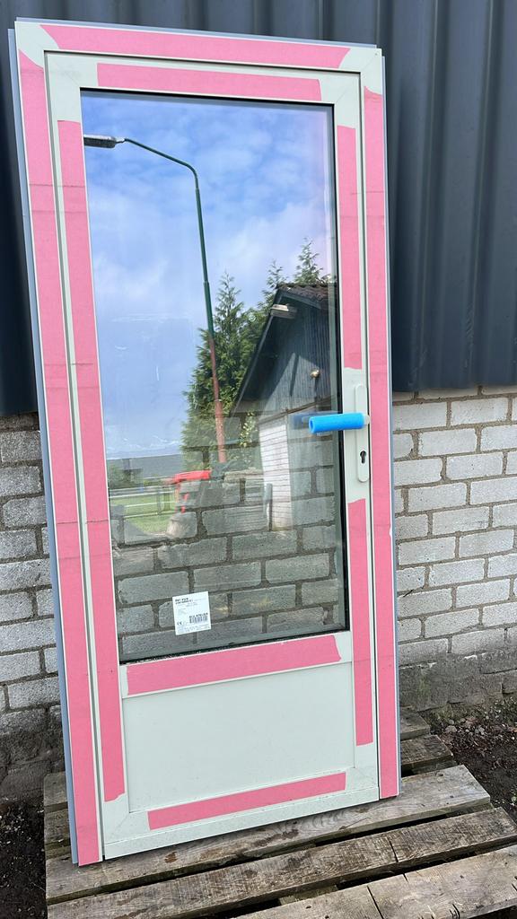 (156) Nieuwe aluminium achterdeur/deur incl kozijn en glas, Deurkozijn, 150 tot 225 cm, Inclusief glas, Ophalen
