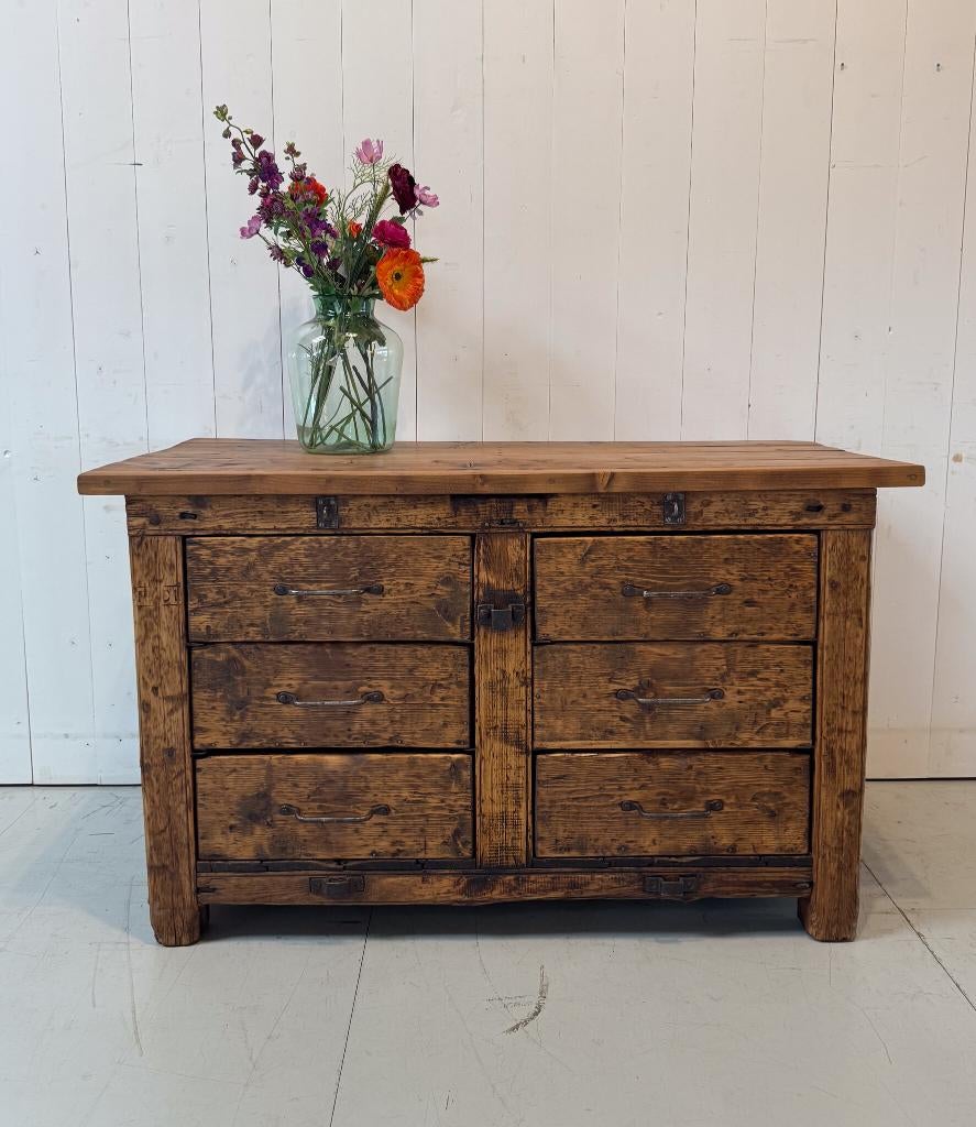 Ladekast, Dressoir, Houten kast, Opbergkast, Wandmeubel, 100 tot 150 cm, 5 laden of meer, 75 cm of meer, Ophalen of Verzenden