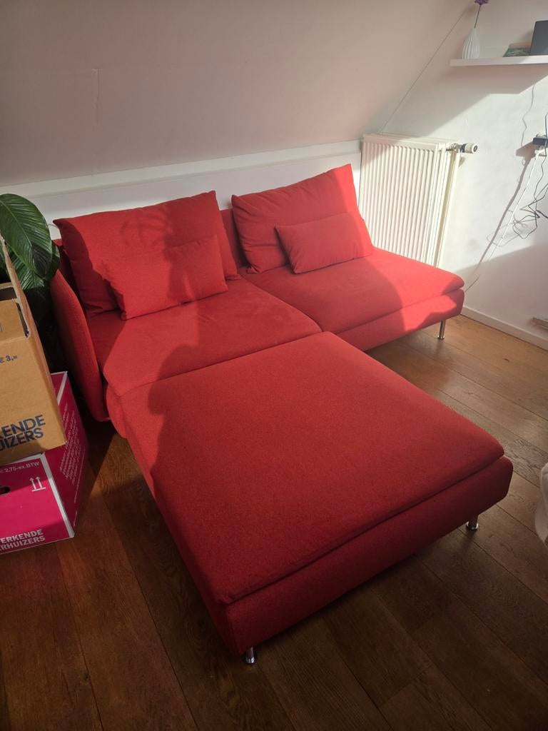 Ikea Soderhamn hoes Tonerud rood - 3-zits element, Gebruikt, Driepersoons, 75 tot 100 cm, Ophalen of Verzenden