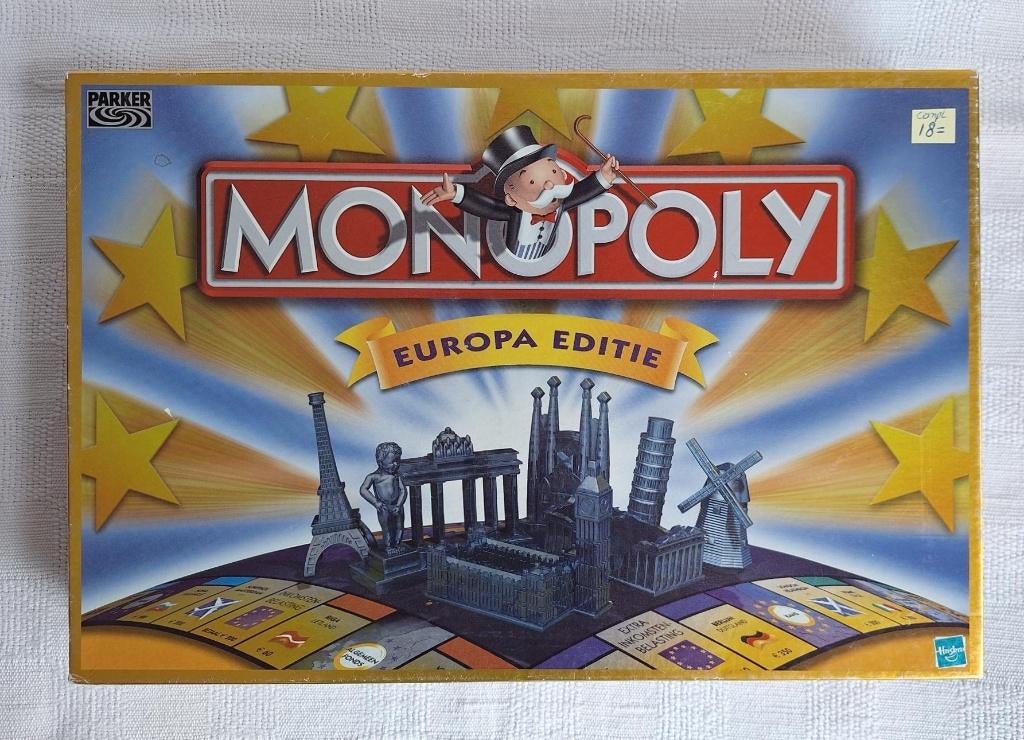 Monopoly Europa editie, Vijf spelers of meer, Ophalen of Verzenden, Gebruikt, Hasbro