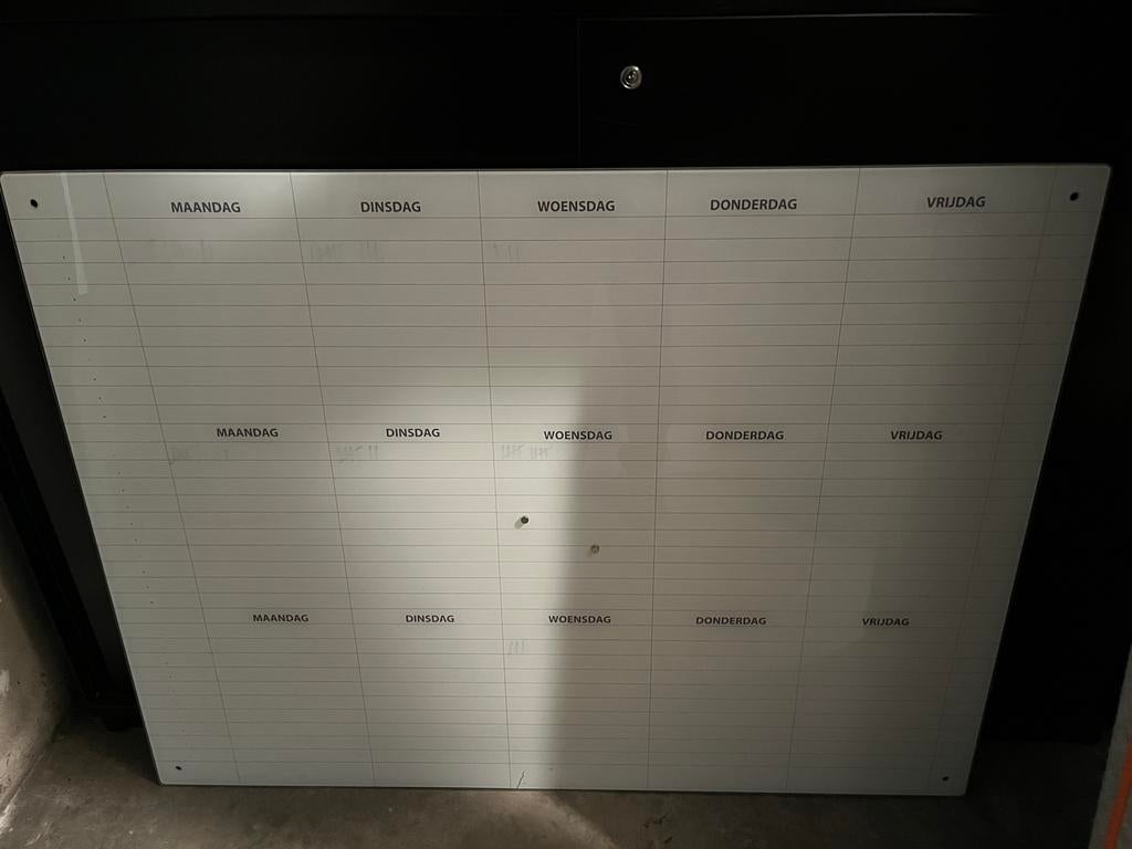 Glazen Weekplanner 120x90cm - Magnetisch & Beschrijfbaar, Ophalen, Nieuw, Magneetbord